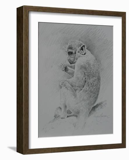 Monkey Sketch-Michael Jackson-Framed Giclee Print