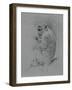 Monkey Sketch-Michael Jackson-Framed Giclee Print