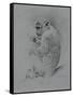 Monkey Sketch-Michael Jackson-Framed Stretched Canvas