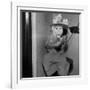 Monkey Talking on the Telephone-Joe Schuppe-Framed Photographic Print