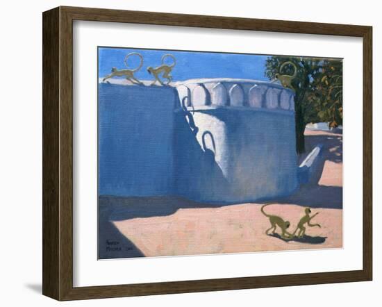 Monkey Temple, India, 2000-Andrew Macara-Framed Giclee Print