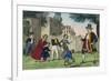 Monkey Tips His Hat a the Teacher Throws Coins-Charles Butler-Framed Premium Giclee Print