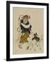 (Monkey Trainer and Dog), Mid to Late 19th Century-Shibata Zeshin-Framed Giclee Print