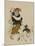 (Monkey Trainer and Dog), Mid to Late 19th Century-Shibata Zeshin-Mounted Giclee Print