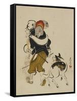 (Monkey Trainer and Dog), Mid to Late 19th Century-Shibata Zeshin-Framed Stretched Canvas