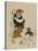 (Monkey Trainer and Dog), Mid to Late 19th Century-Shibata Zeshin-Stretched Canvas