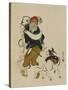 (Monkey Trainer and Dog), Mid to Late 19th Century-Shibata Zeshin-Stretched Canvas