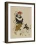 (Monkey Trainer and Dog), Mid to Late 19th Century-Shibata Zeshin-Framed Giclee Print