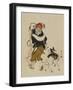 (Monkey Trainer and Dog), Mid to Late 19th Century-Shibata Zeshin-Framed Giclee Print