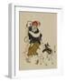 (Monkey Trainer and Dog), Mid to Late 19th Century-Shibata Zeshin-Framed Giclee Print