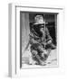 Monkey Wearing Jacket Smoking Cigarette-null-Framed Photographic Print