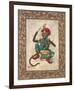 Monkey with Drum-Janet Kruskamp-Framed Art Print