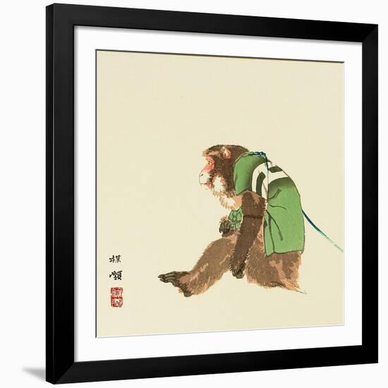 Monkey-Bairei Kono-Framed Giclee Print