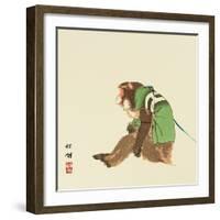 Monkey-Bairei Kono-Framed Giclee Print