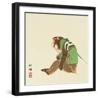 Monkey-Bairei Kono-Framed Giclee Print