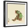 Monkey-Bairei Kono-Framed Giclee Print