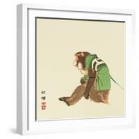 Monkey-Bairei Kono-Framed Giclee Print
