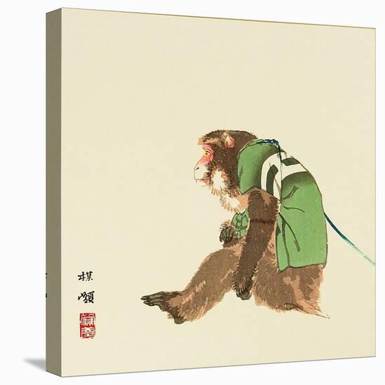 Monkey-Bairei Kono-Stretched Canvas
