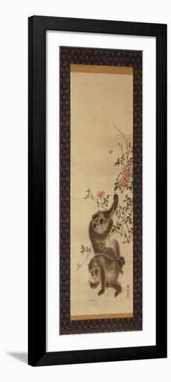 Monkeys and Roses-Hashiguchi Goyo-Framed Giclee Print