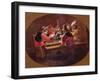 Monkeys Dressed as Soldiers Playing Cards and Carousing-David Teniers the Younger-Framed Giclee Print