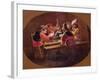 Monkeys Dressed as Soldiers Playing Cards and Carousing-David Teniers the Younger-Framed Giclee Print
