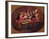 Monkeys Dressed as Soldiers Playing Cards and Carousing-David Teniers the Younger-Framed Giclee Print