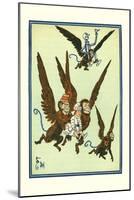 Monkeys Flew Away with Dorothy-William W. Denslow-Mounted Art Print