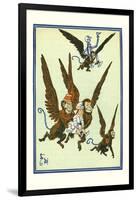 Monkeys Flew Away with Dorothy-William W. Denslow-Framed Art Print