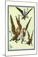 Monkeys Flew Away with Dorothy-William W. Denslow-Mounted Art Print