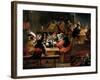 Monkeys in a Tavern, Detail of the Card Game-Ferdinand van Kessel-Framed Giclee Print