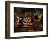 Monkeys in a Tavern, Detail of the Card Game-Ferdinand van Kessel-Framed Giclee Print