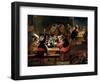 Monkeys in a Tavern, Detail of the Card Game-Ferdinand van Kessel-Framed Giclee Print