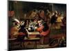 Monkeys in a Tavern, Detail of the Card Game-Ferdinand van Kessel-Mounted Giclee Print