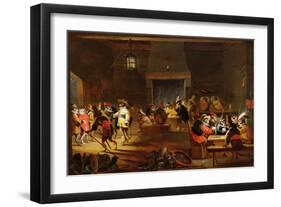 Monkeys in a Tavern (Oil on Panel) (For Detail See 92084)-Ferdinand van Kessel-Framed Giclee Print