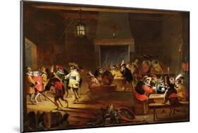 Monkeys in a Tavern (Oil on Panel) (For Detail See 92084)-Ferdinand van Kessel-Mounted Giclee Print