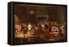 Monkeys in a Tavern (Oil on Panel) (For Detail See 92084)-Ferdinand van Kessel-Framed Stretched Canvas