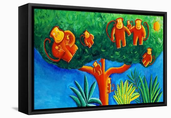 Monkeys in a Tree, 2002-Julie Nicholls-Framed Stretched Canvas