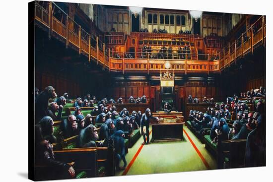 Monkeys In Parliament-null-Stretched Canvas