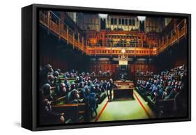 Monkeys In Parliament-null-Framed Stretched Canvas