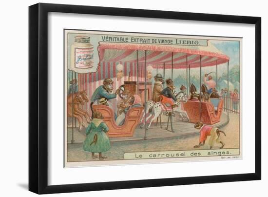 Monkeys on a Carousel Ride-null-Framed Giclee Print