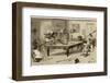 Monkeys Play Billiards-null-Framed Premium Photographic Print