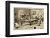 Monkeys Play Billiards-null-Framed Premium Photographic Print