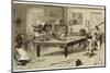 Monkeys Play Billiards-null-Mounted Premium Photographic Print