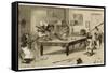 Monkeys Play Billiards-null-Framed Stretched Canvas