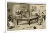 Monkeys Play Billiards-null-Framed Photographic Print