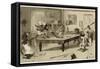 Monkeys Play Billiards-null-Framed Stretched Canvas