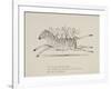 Monkeys Riding a Zebra, Nonsense Botany Animals and Other Poems Written and Drawn by Edward Lear-Edward Lear-Framed Giclee Print