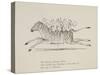 Monkeys Riding a Zebra, Nonsense Botany Animals and Other Poems Written and Drawn by Edward Lear-Edward Lear-Stretched Canvas