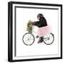 Monkeys Riding Bikes #1-J Hovenstine Studios-Framed Giclee Print