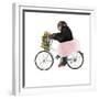 Monkeys Riding Bikes #1-J Hovenstine Studios-Framed Giclee Print